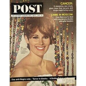 Saturday Evening Post Cover Page Photograph of Jill St. John Actress May 9, 1964